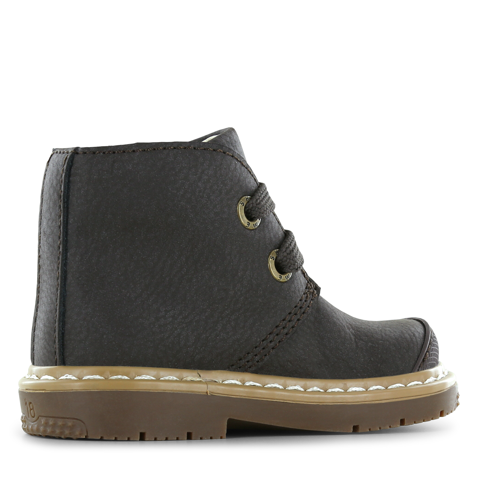 Shoesme donkerbruin veterbootje Microfiber nubuck | Sale