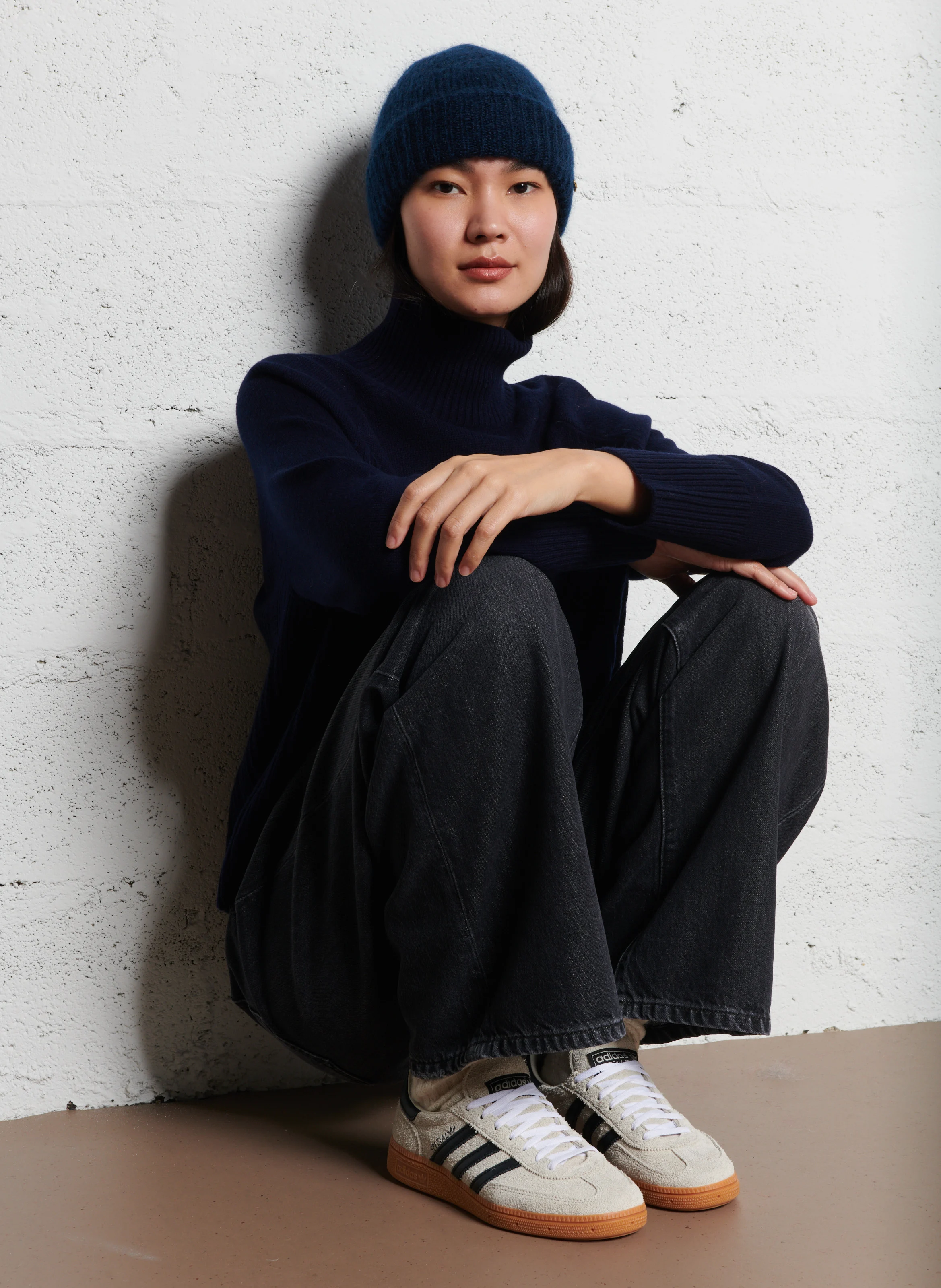 ARAMIS - Pull col montant en laine | Bleu