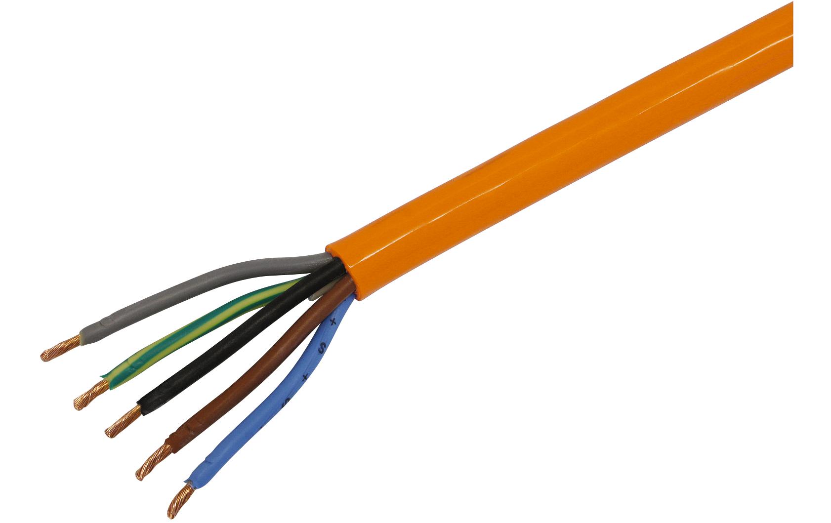 Installationskabel PUR 5 x 2.5 mm², 33 m Orange<br>Installationskabel
