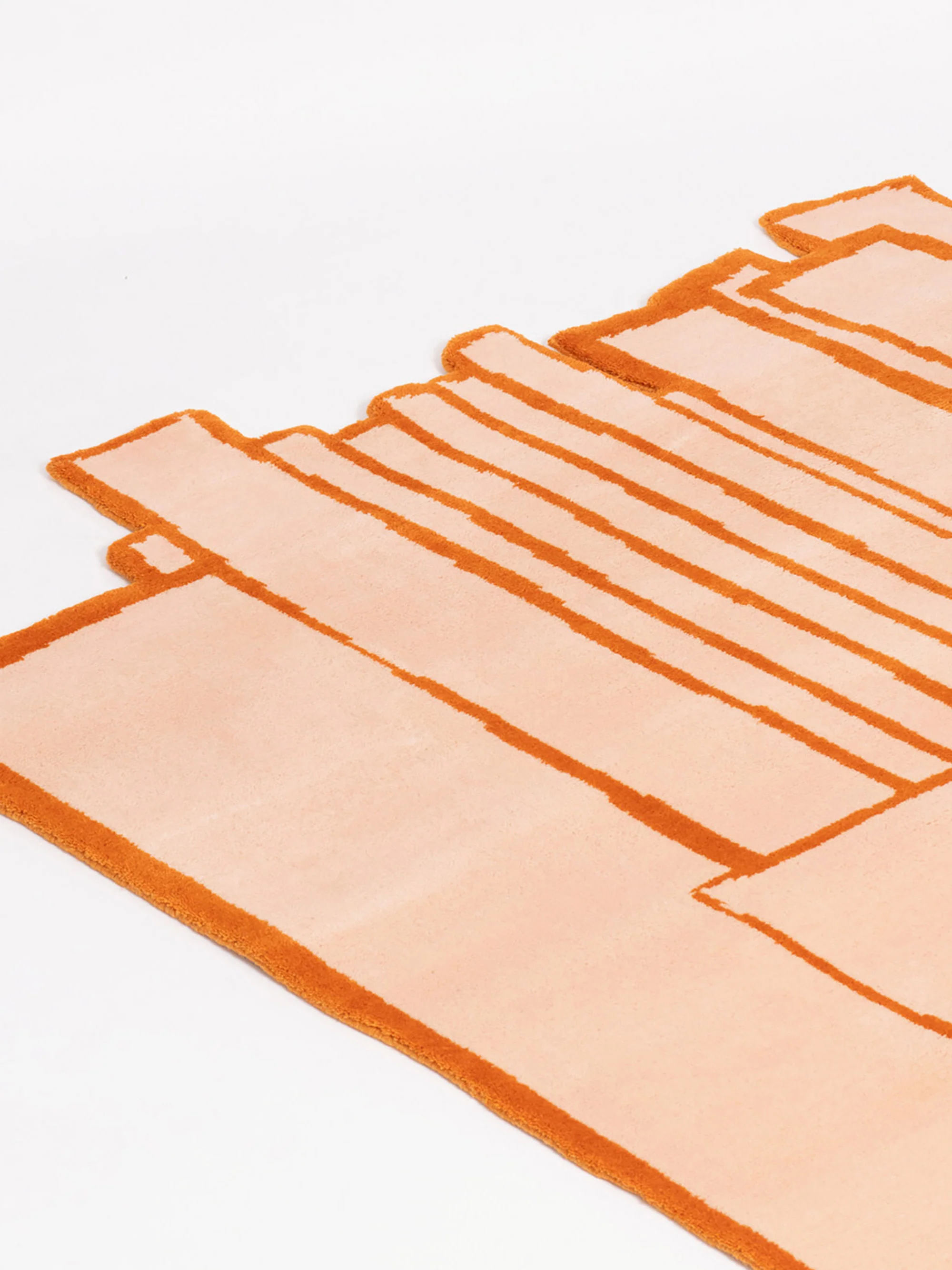 Handgeknoopt wollen vloerkleed Contour