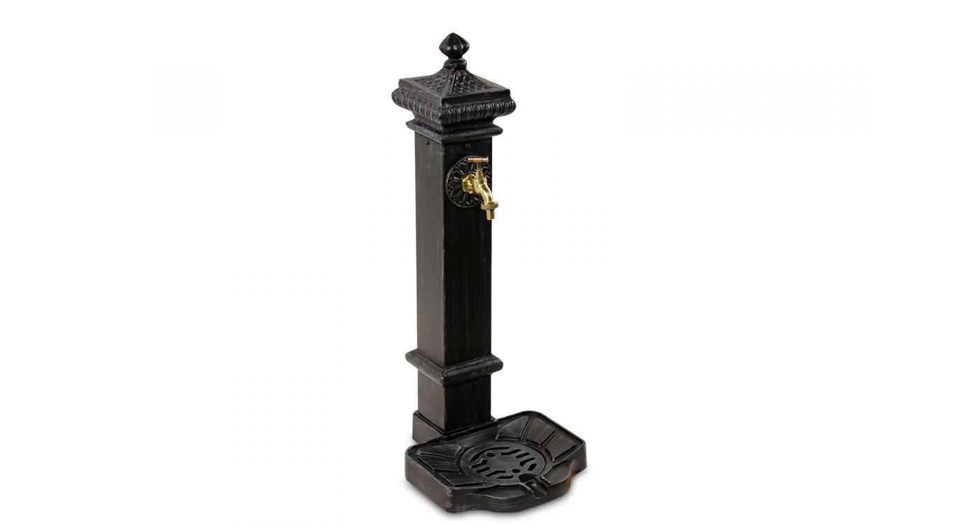 Fontaine de jardin aluminium-métal gris 29x33x76cm