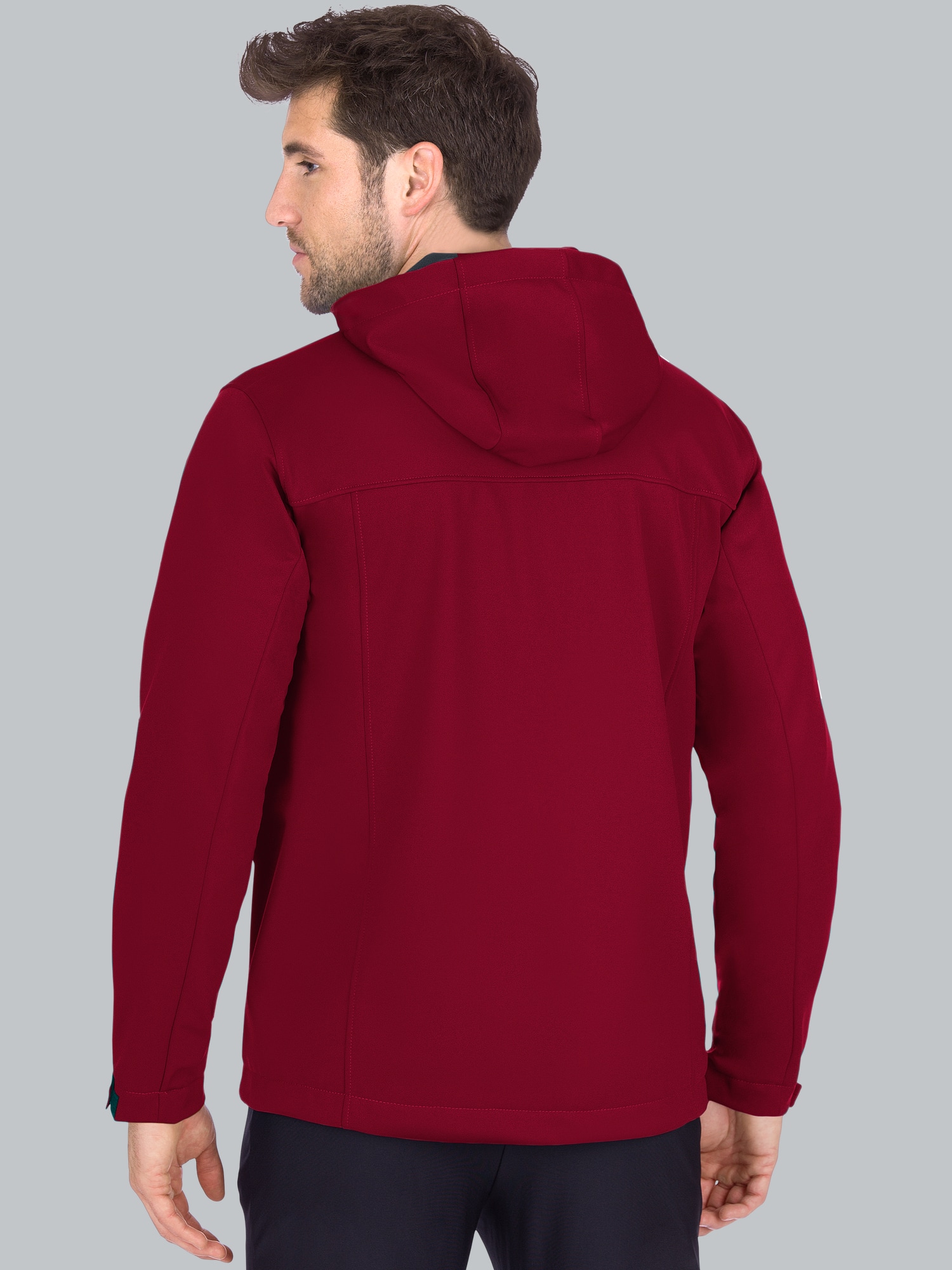 Klassische Softshell–Kapuzenjacke Rubin