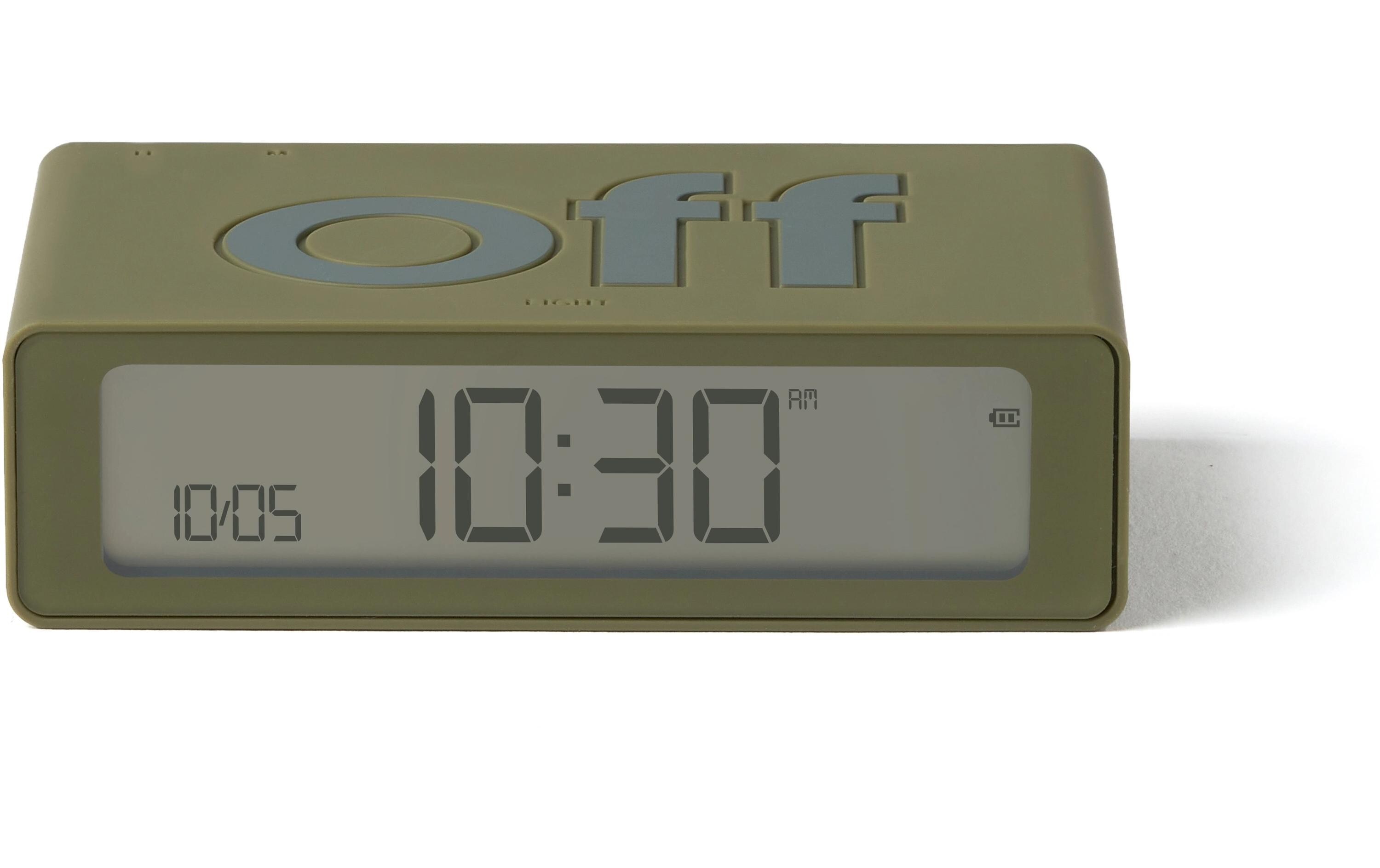 Digitalwecker Flip Mini KakhiMini LCD-Wecker mit Umkehrfunktion (On/Off)