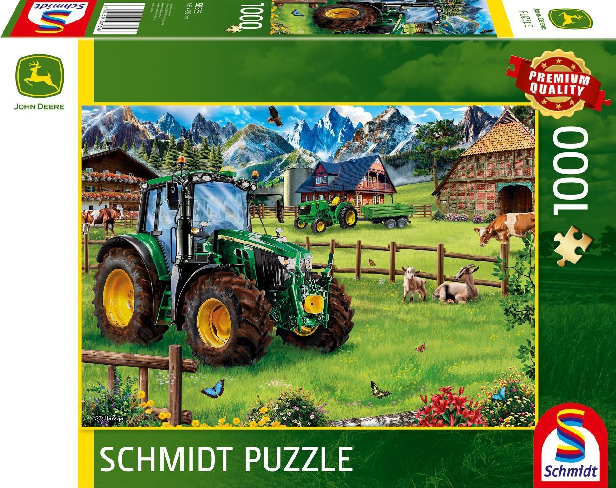 Alpenvorland mit Traktor: John Deere 6120M