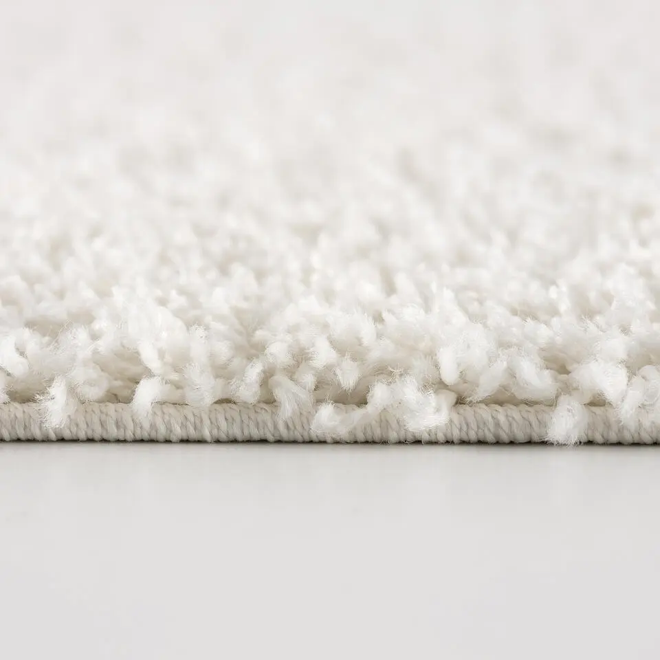 Loca Shaggy Vloerkleed Creme Hoogpolig - 200x200 CM Vierkant