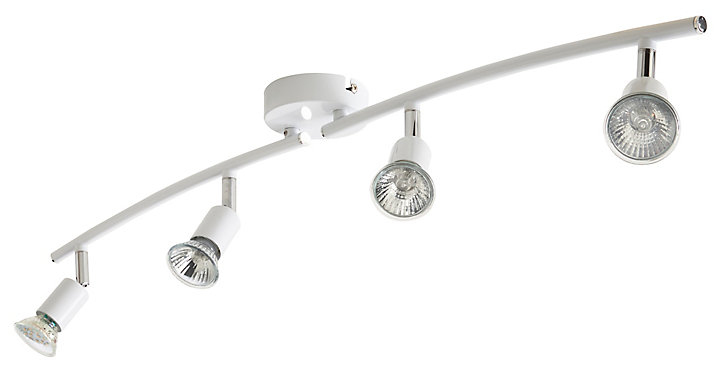 Réglette 4 spots Sasha métal blanc GU10 4x50 W