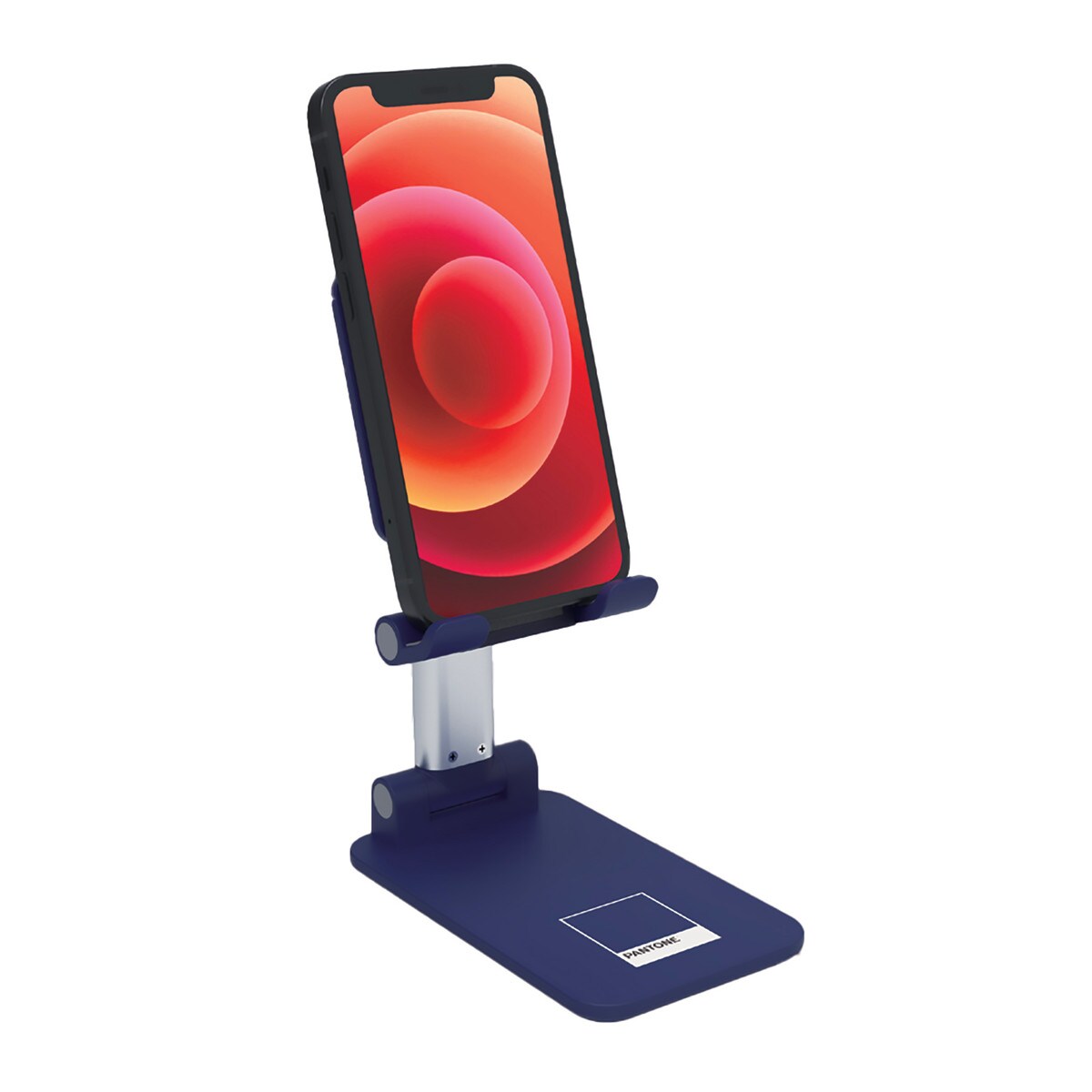 PANTONE Desktop Halterung Mobilgeraete navy | Universeller und rutschfester Halterungskopf |für Smartphones und Tablets bis zu 12'' | Robuster Sockel und stabiler Ständer