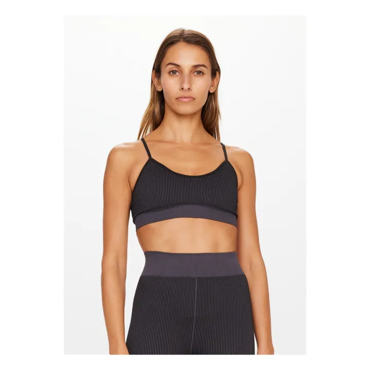 The Upside Brassière Côtelée Seamless Zahra | Noir