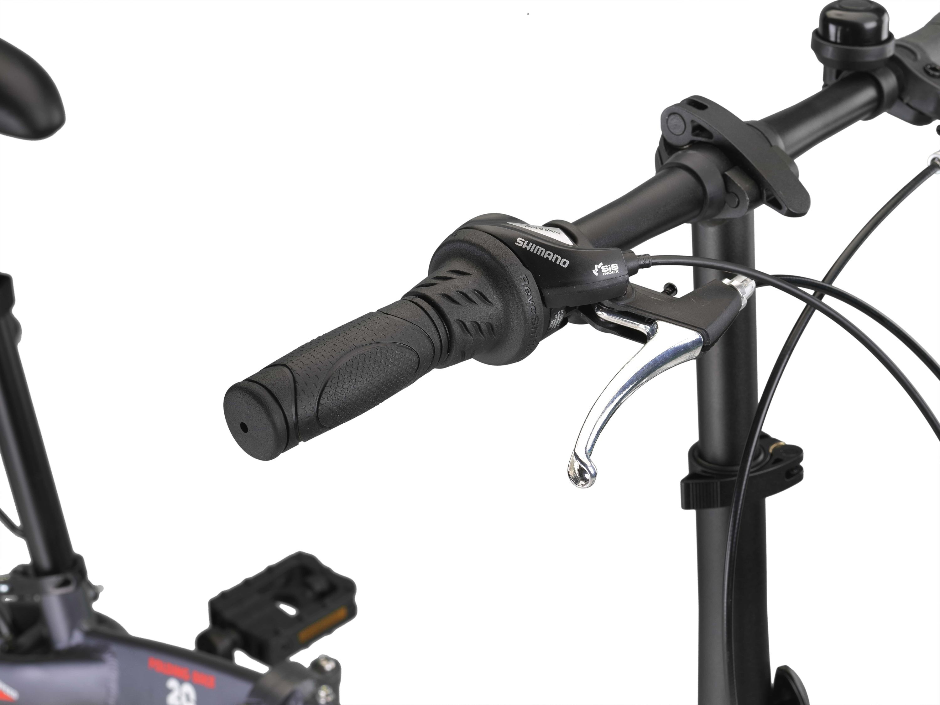 Licorne Bike Phoenix 2D, 20 Zoll Aluminium-Faltrad-Klapprad, Scheibenbremse, Discbremse, V-Bremse Faltfahrrad-Herren-Damen, 7 Gang Kettenschaltung - Folding City Bike, Alu-Rahmen, StVZO, Vorderlampe, Hinterlampe