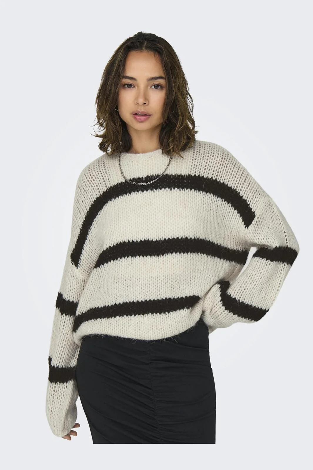 Only Onljackie Ls Pullover Knt 4552779 pearled ivory black