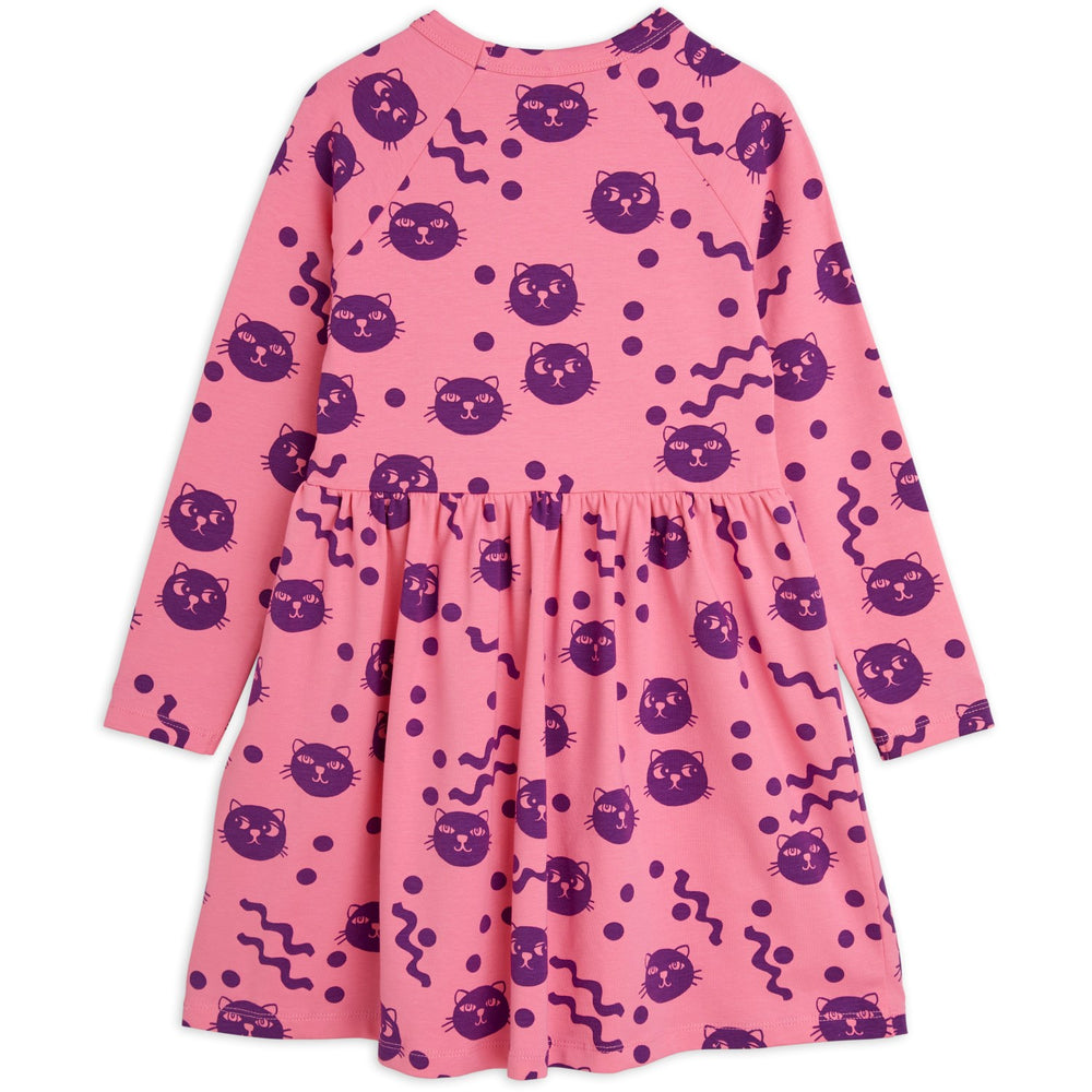 Køb Mini Rodini Pink Squiggly Cats AOP Kjole