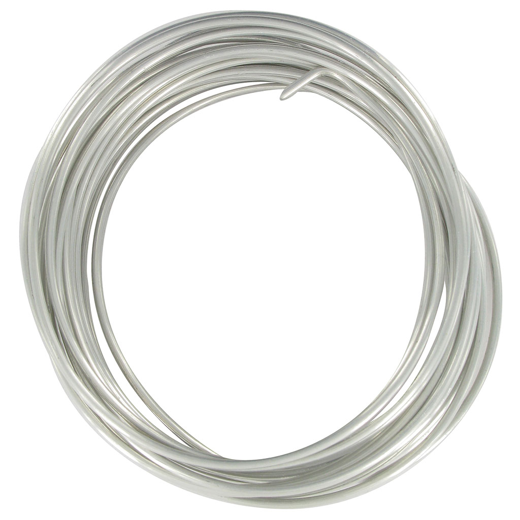 Bobine fil aluminium argent 2m