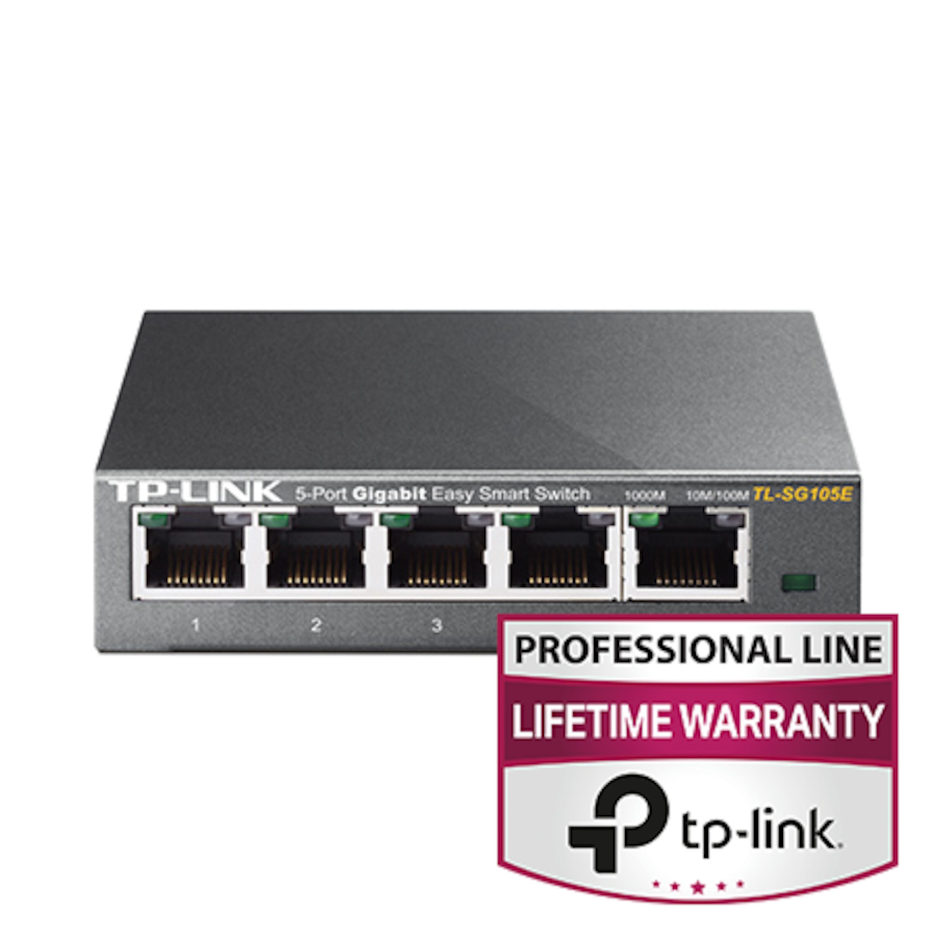 TP-link TL-SG105E Konfigurerbar gigabitswitch 5 porter