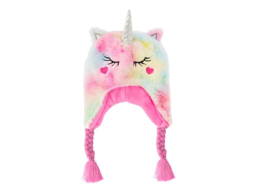 Mütze mit Zöpfen Cuties Einhorn hell multic.