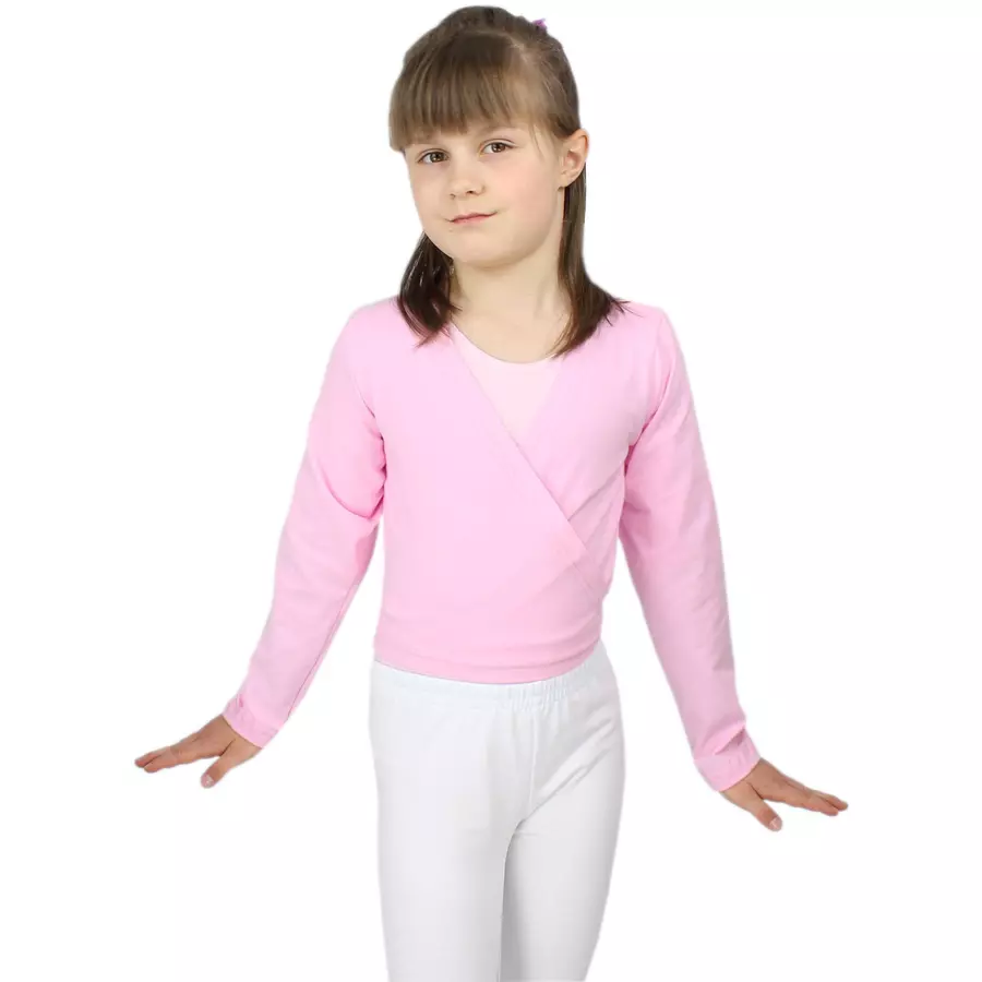 Aquarti Mädchen Ballett Bolero Langarm rosa