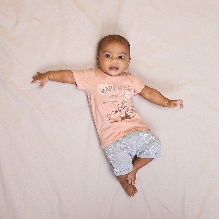 Ensemble t-shirt + bermuda imprimé Winnie Disney pour bébé garçon - Multicolore