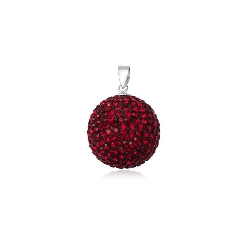 Pendentif - strass rouge foncé - 1,4cm diamètre