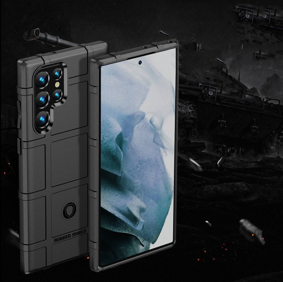 Samsung Galaxy S23 5G Outdoor Gummi Schutzhülle Anti-Shock - Schwarz