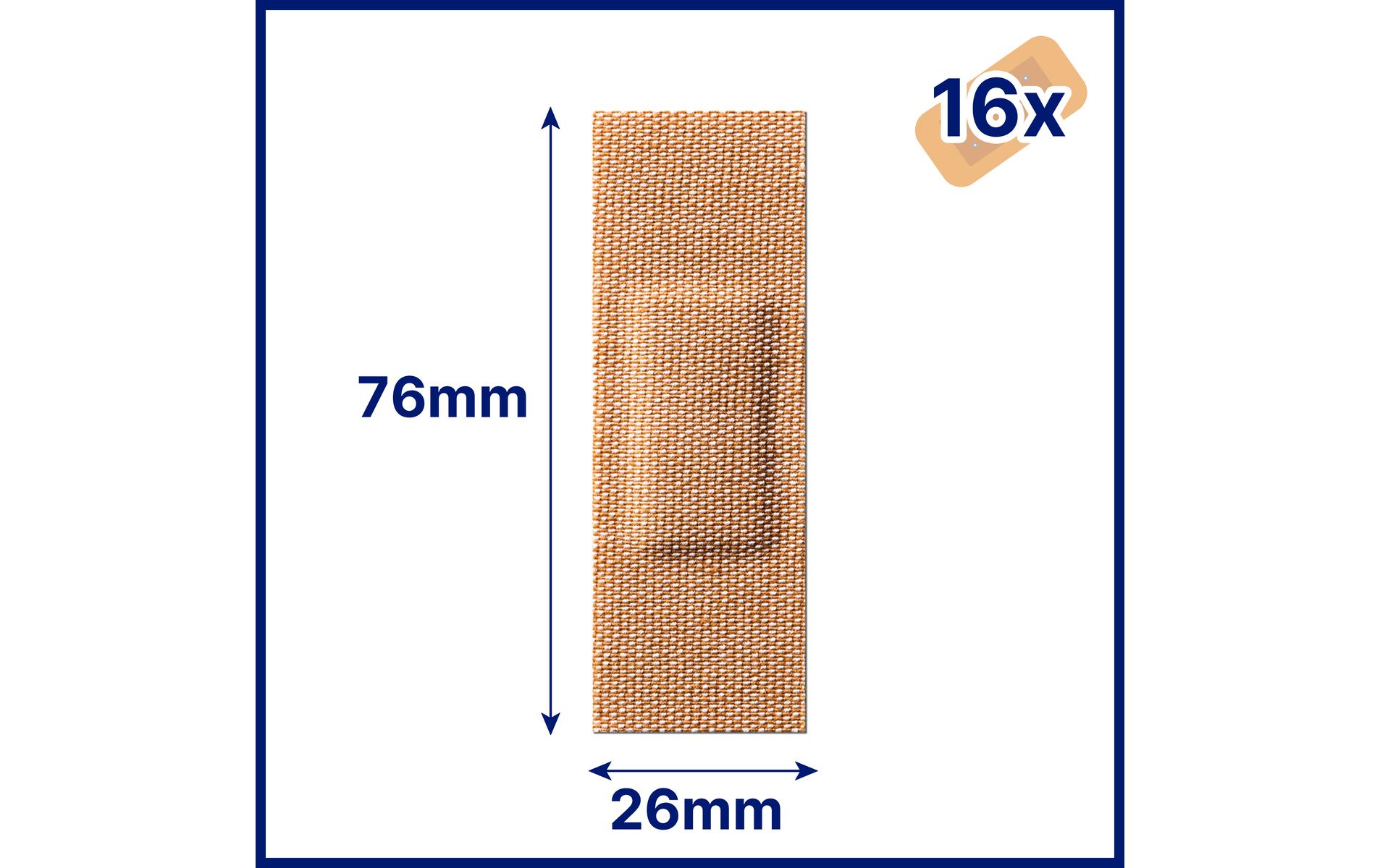 Wundpflaster Extra Robust Waterproof 16 StückWiderstandsfähiges Textil-Pflaster
