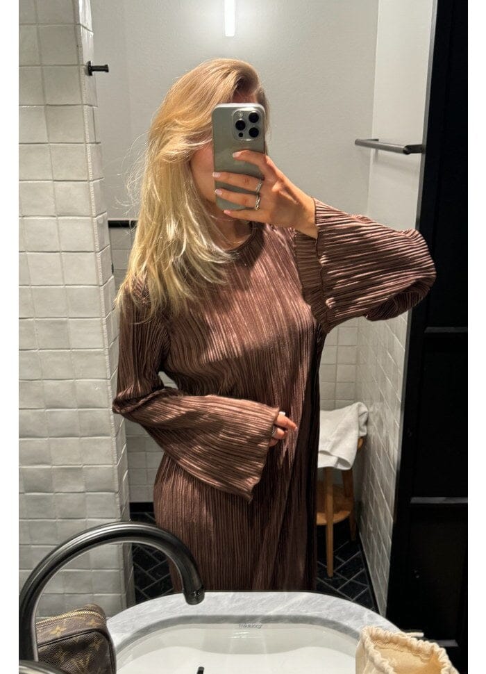 BYIC Kellyic Long Plissé Dress brown brown