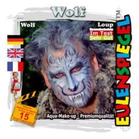 Eulenspiegel Profi Aqua Schminke Motivset Wolf für ca. 40 Gesichter