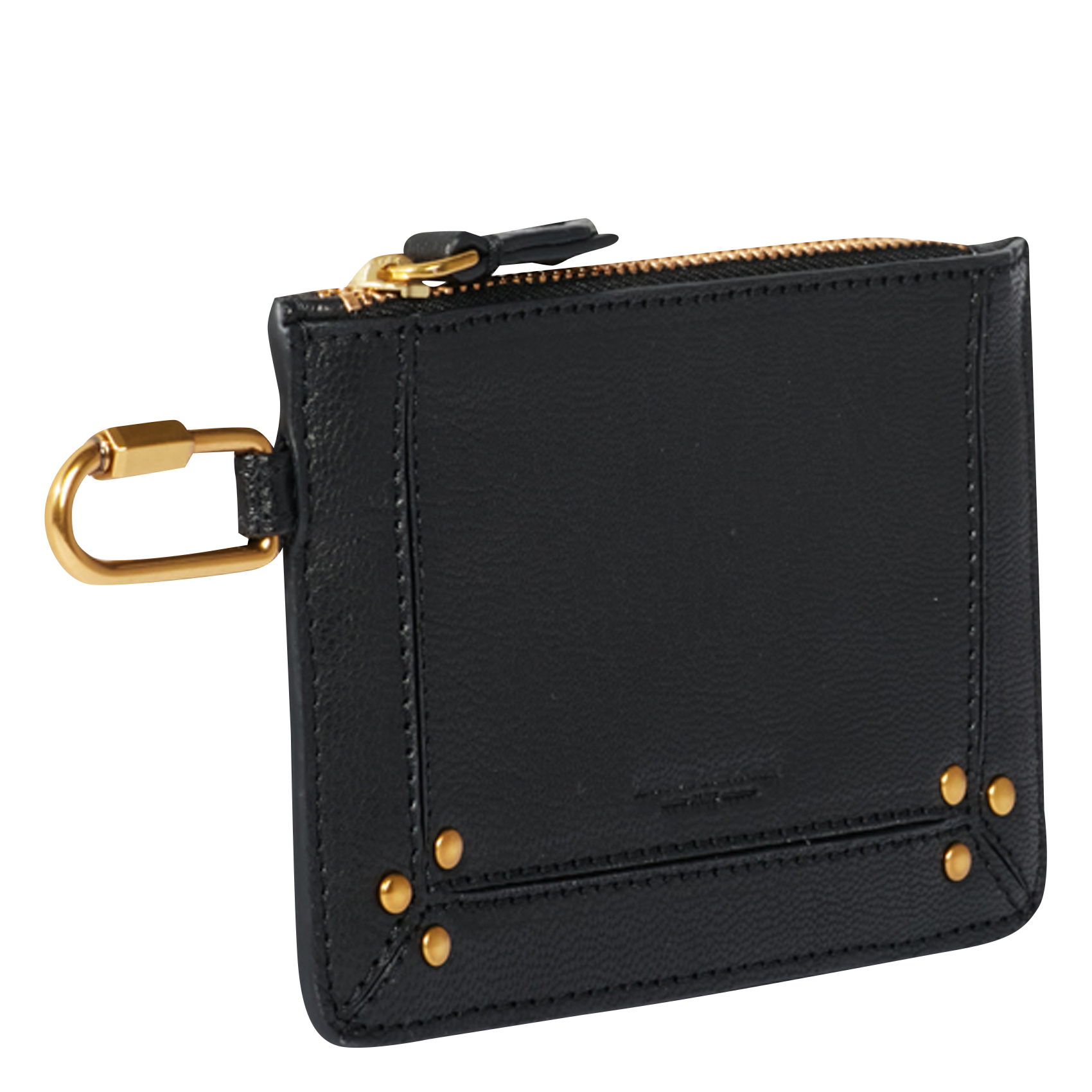 POPOCHE XS - Pochette zippée en cuir de chèvre | Noir
