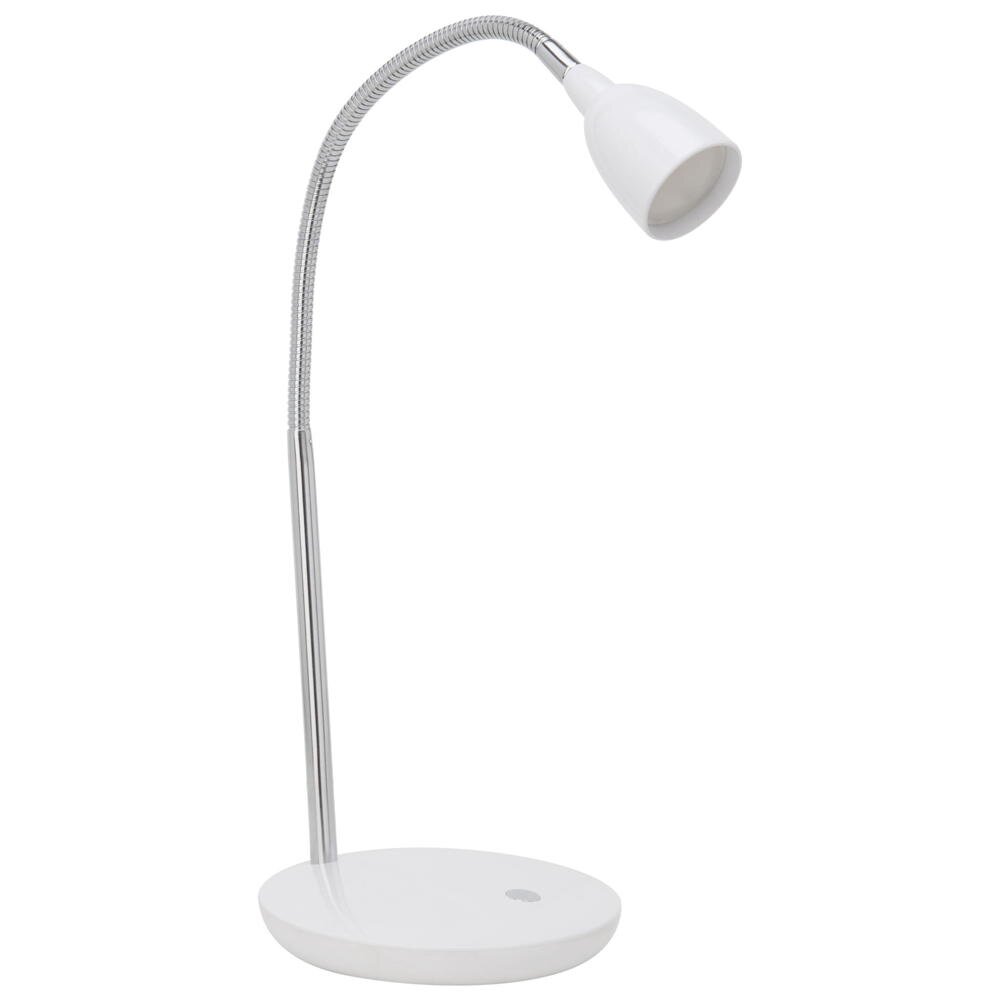 Anthony LED tafellamp in zilver en wit, 2,4W, 250lm