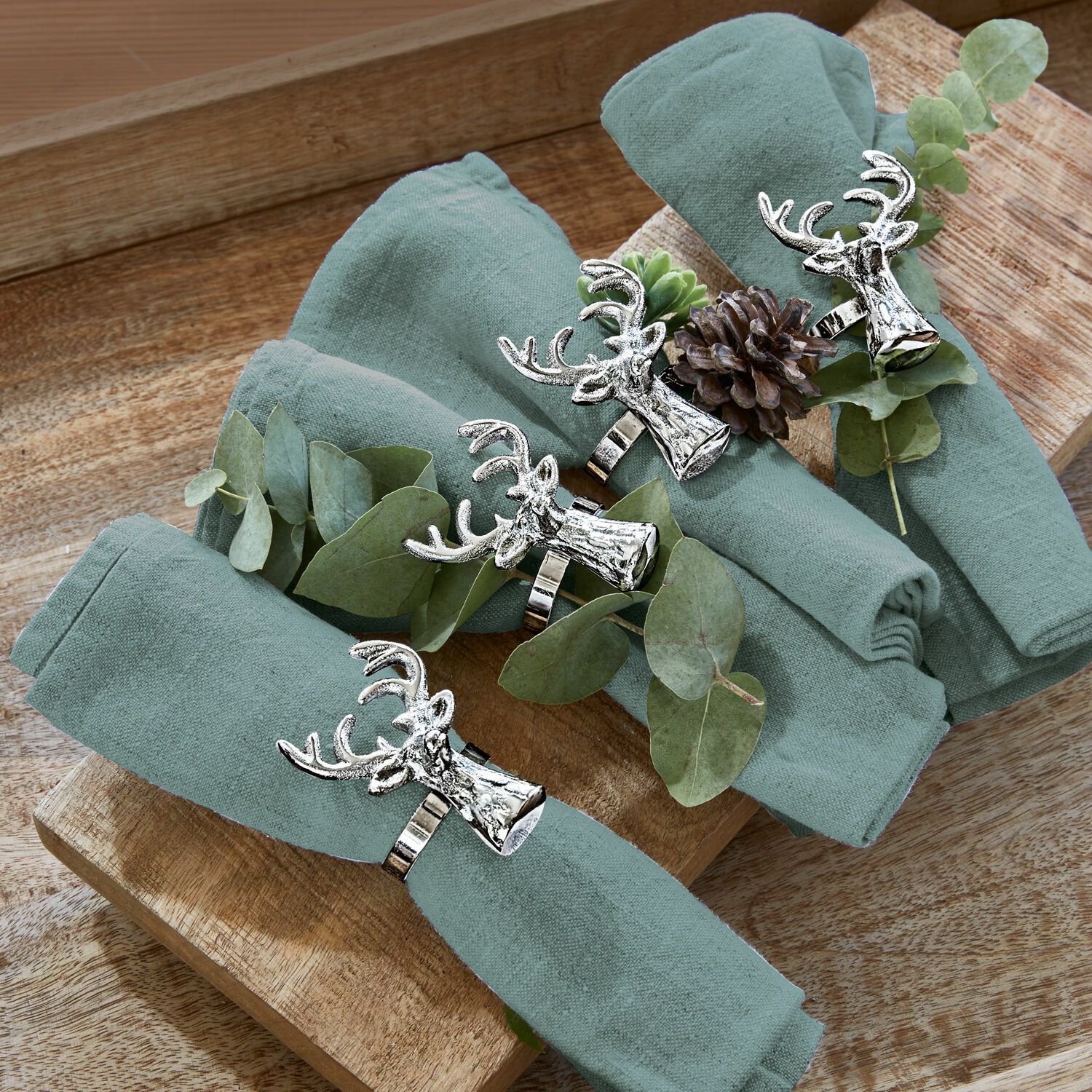 Serviette 4er Set Ghis grün