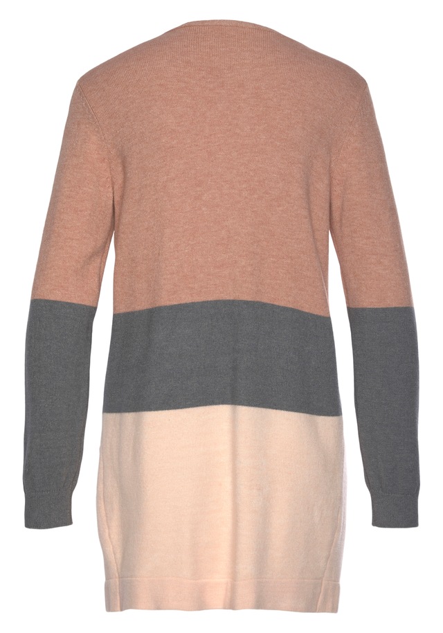 Vivance Cardigan , mit Colorblock-Optik und Taschen, lange Strickjacke
