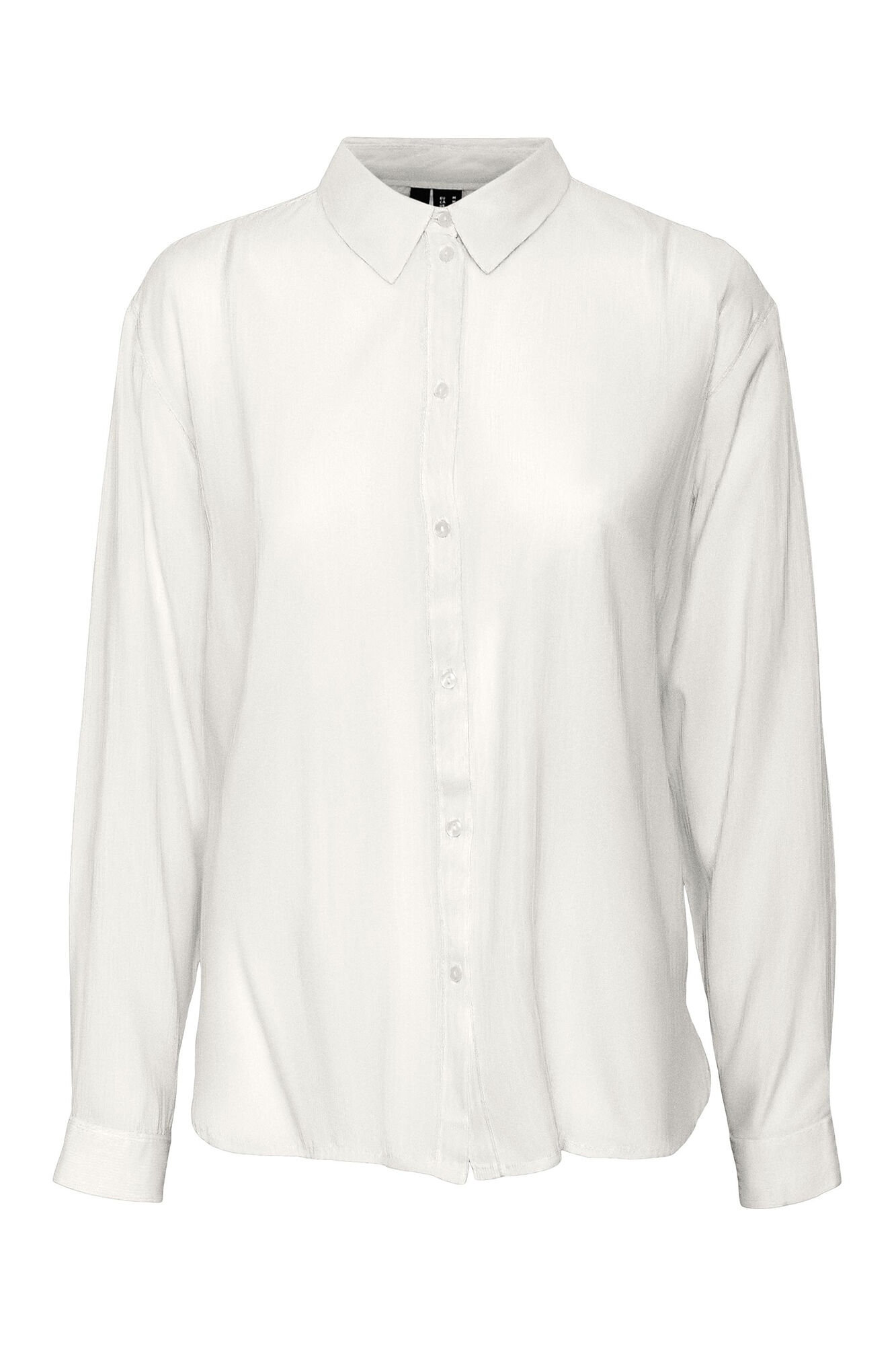 Camisa básica de manga comprida - Branca
