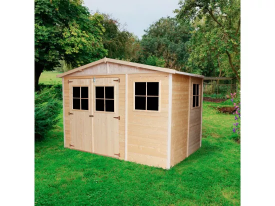 Abri de Jardin en Bois - H226x324x216 cm/6 m² - Timbela M334