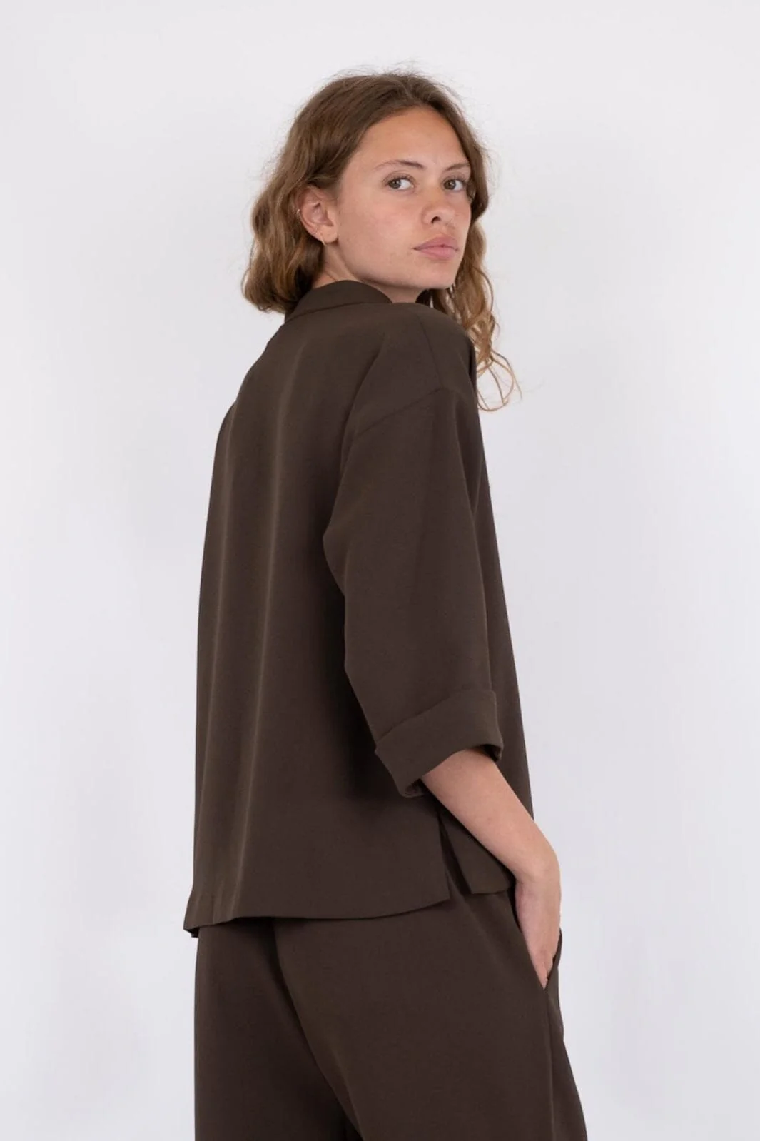 Neo Noir Luma Crepe Blouse brown