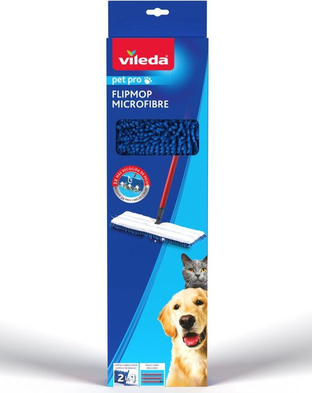 Vileda - Plana Pet Pro - Dweilmop - Microvezel - 3x Dierenhaarverwijdering