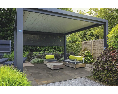 Porseleinen terrastegel Metallic Steel Black gerectificeerde rand 120 x 60 x 2 cm