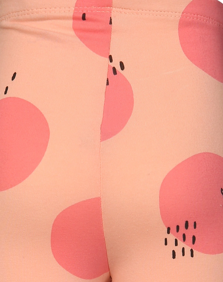 Capri-Leggings TROPICAL BIRD in light peach