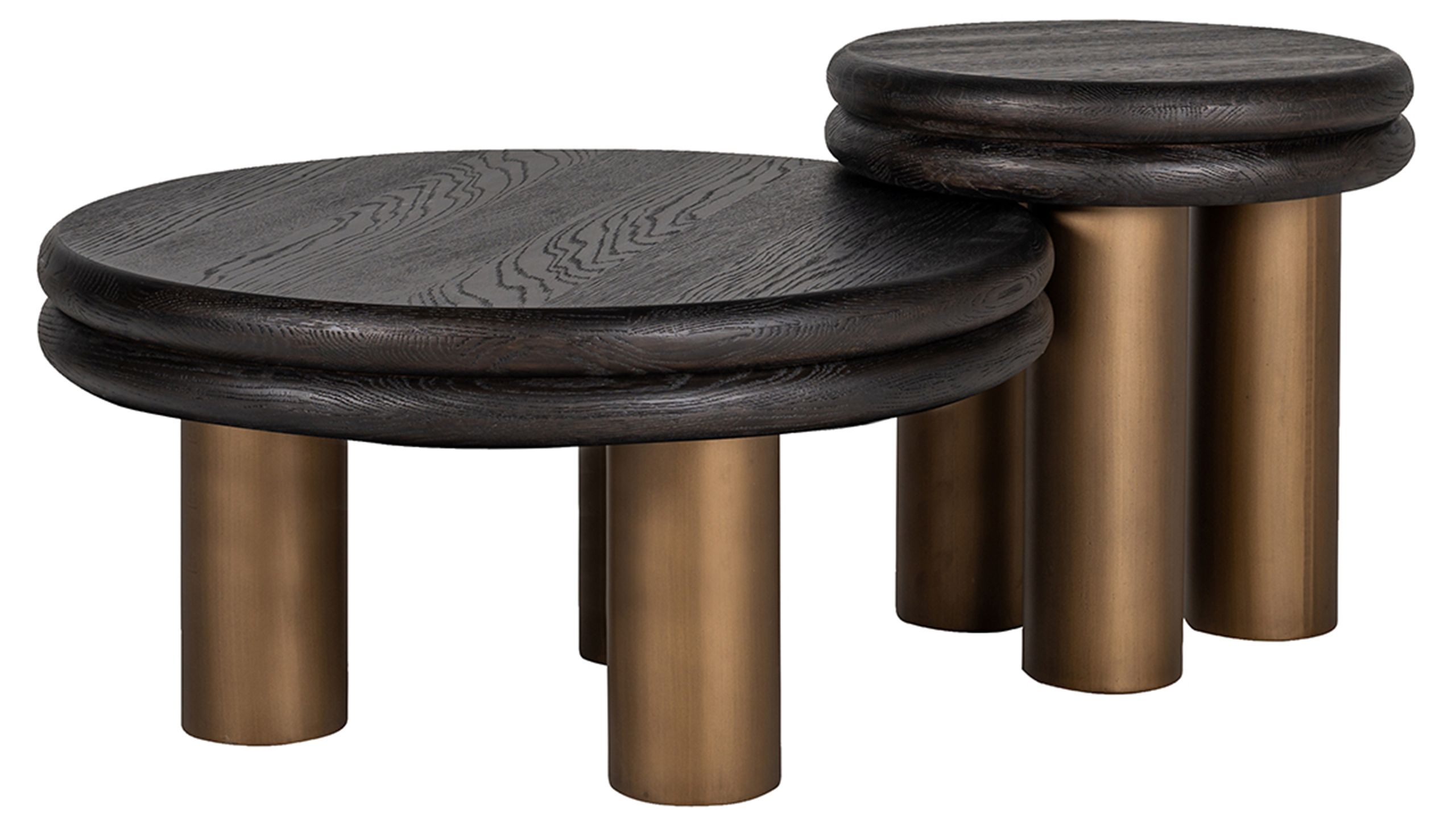 Bijzettafel black rustic 210871 Macaron B50 x D50 x H55 cm