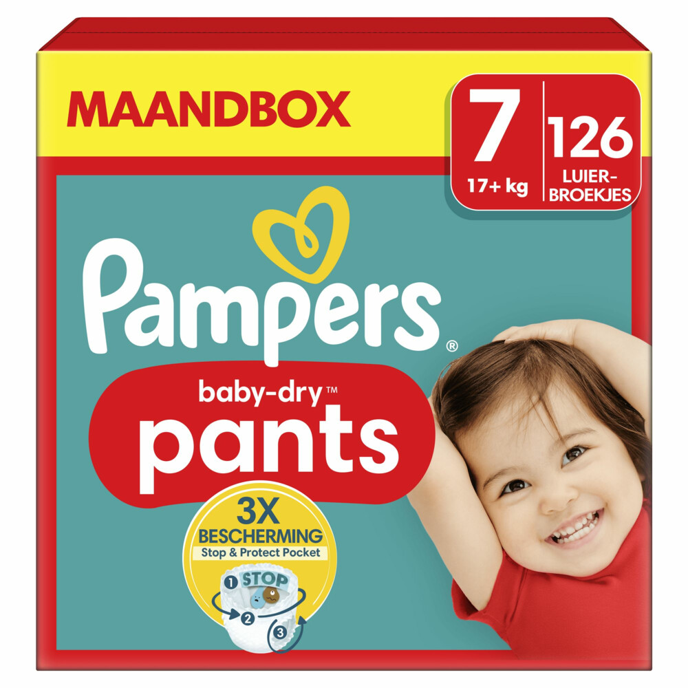 Pampers Baby Dry Luierbroekjes Maat 7 (17+ kg)126 stuks