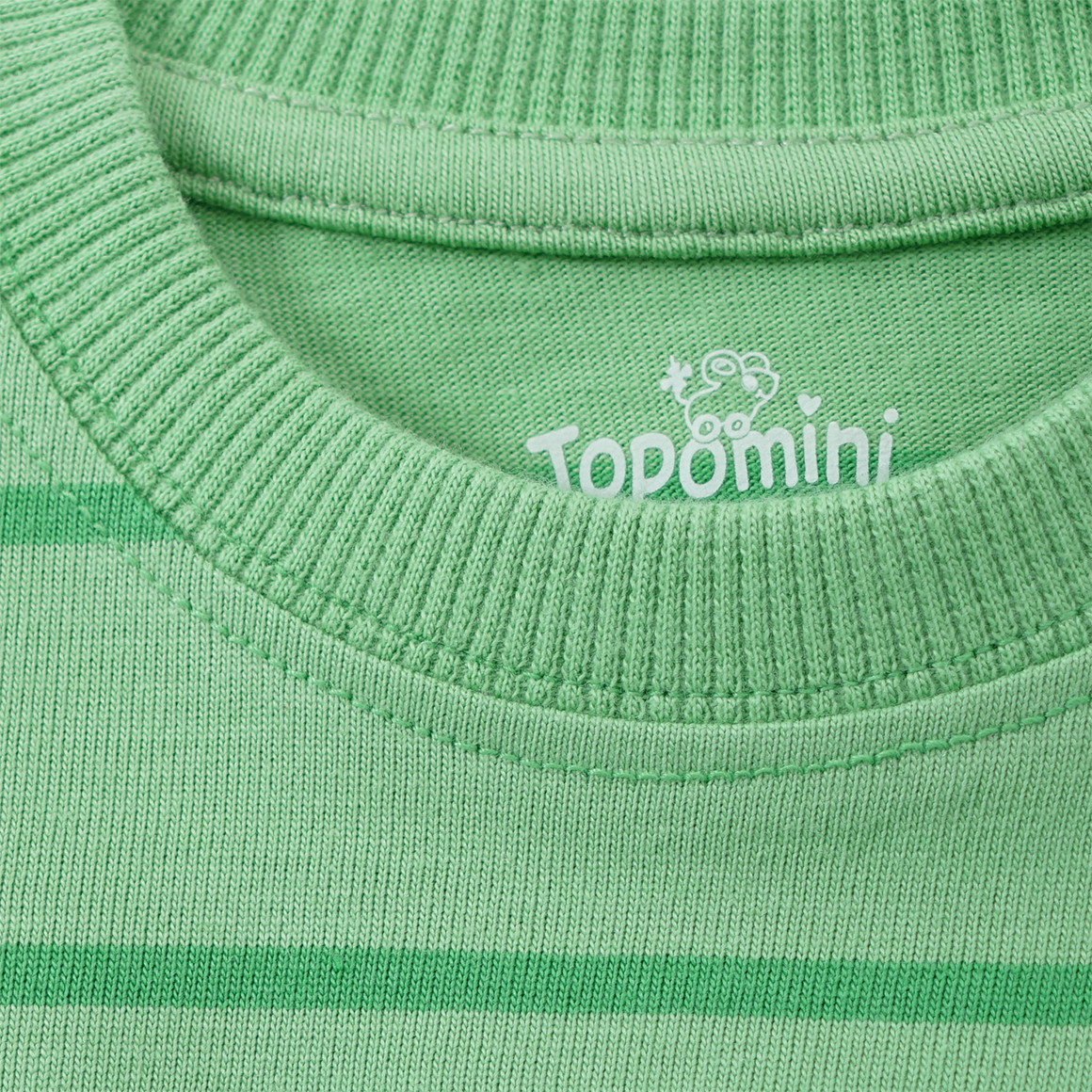 Topomini Baby T-Shirt mit Traktor-Print hellgrün