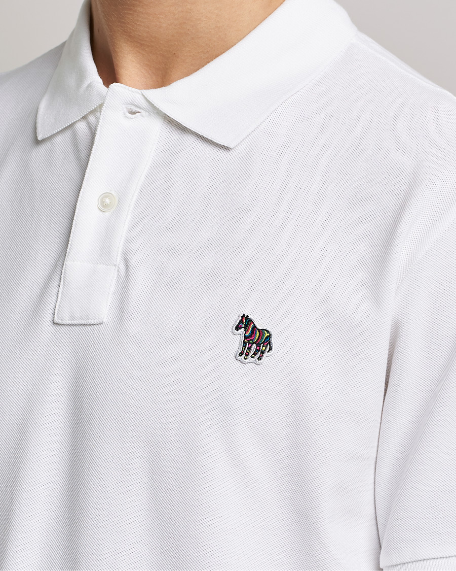 PS Paul Smith Regular Fit Zebra Polo White