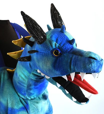 Den Goda Fen Kostüm - Drache - Ride Ein - Blau