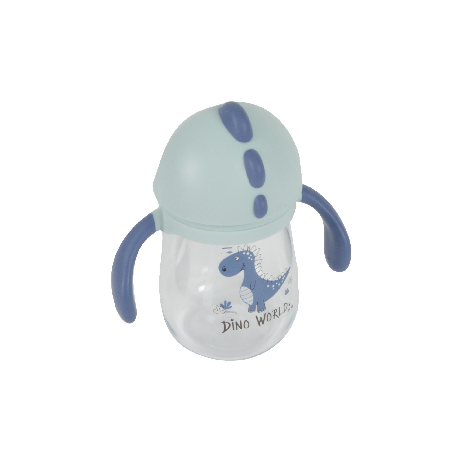GOBELET DINO WORLD AVEC PAILLE RETRACTABLE ET ANSES 240ML