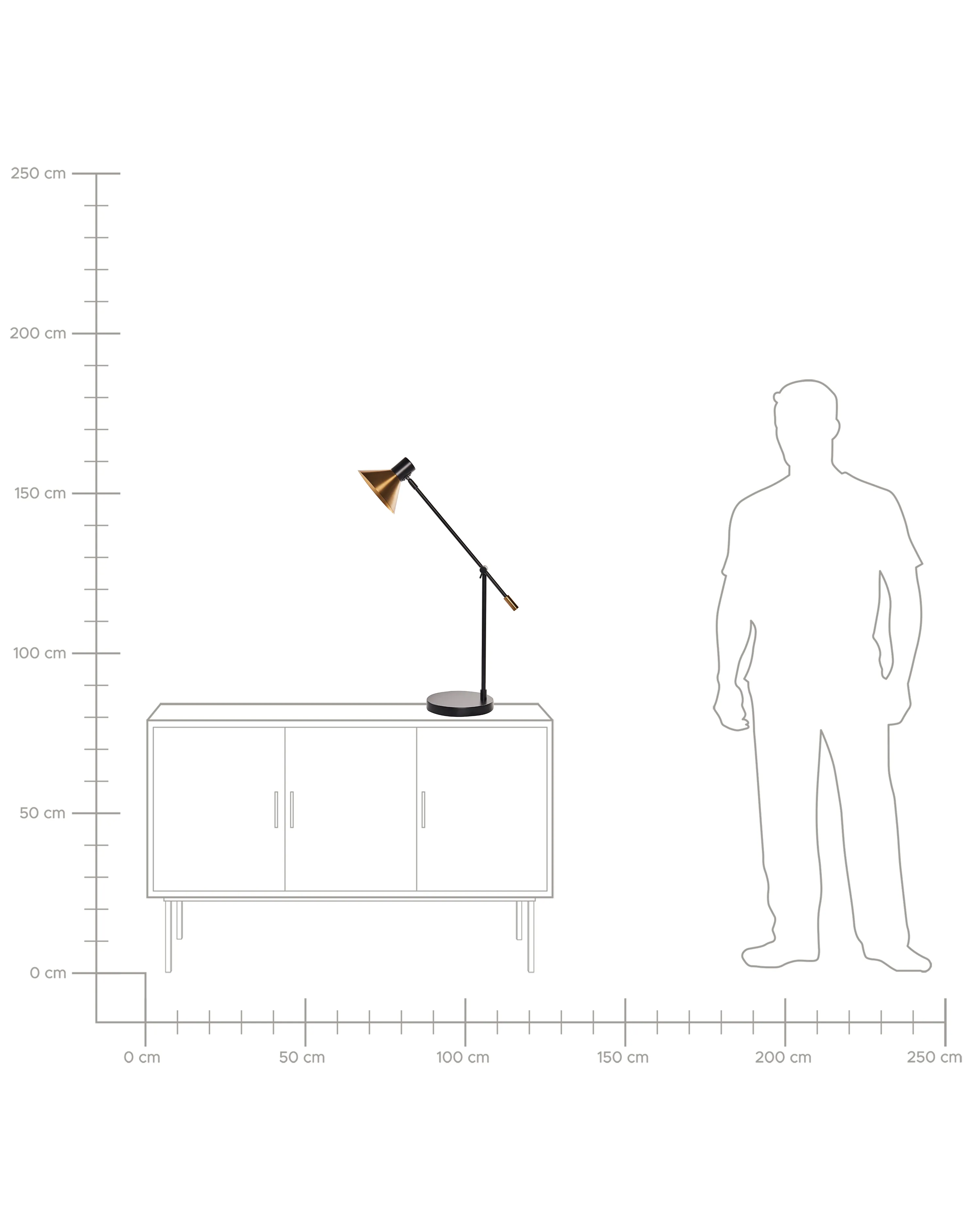 Bureaulamp PINKEEN Metaal Goud
