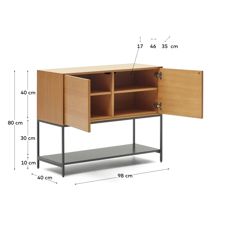 Kave Home Vedrana dressoir 97,5x80 walnoot