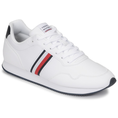 Tommy Hilfiger - CORE LO RUNNER PU LTH - Blanc / Rouge / Marine