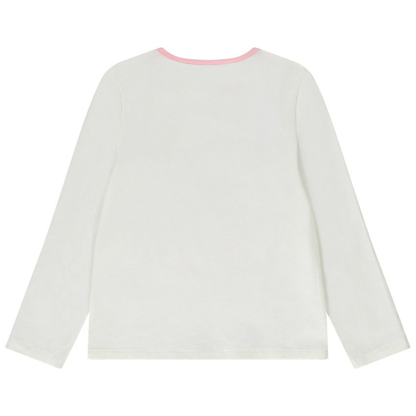 T-shirt manches longues en jersey print Pat'Patrouille pour fille - Ecru