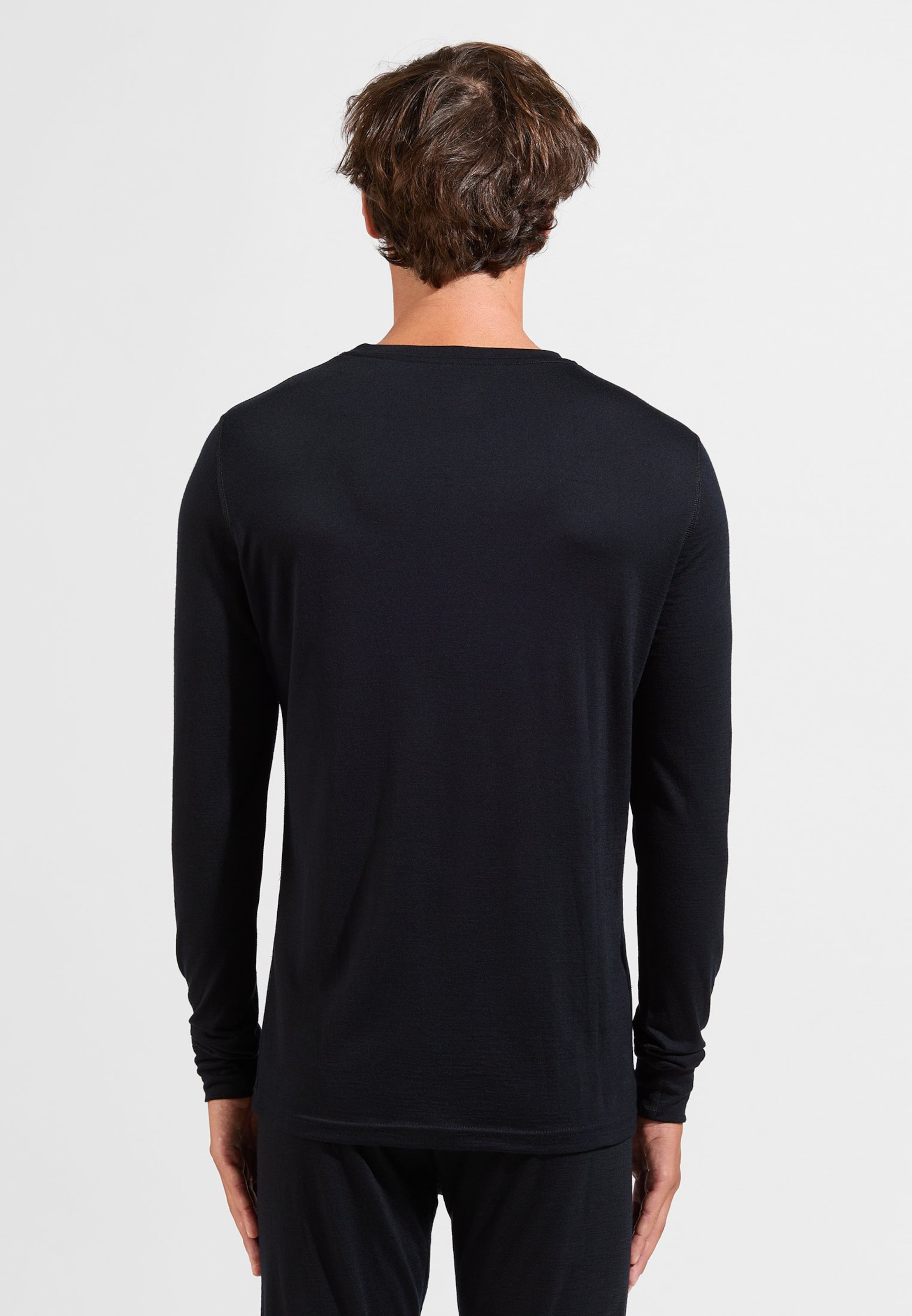 Natural Merino 200 Base Layer Langarmshirt in black