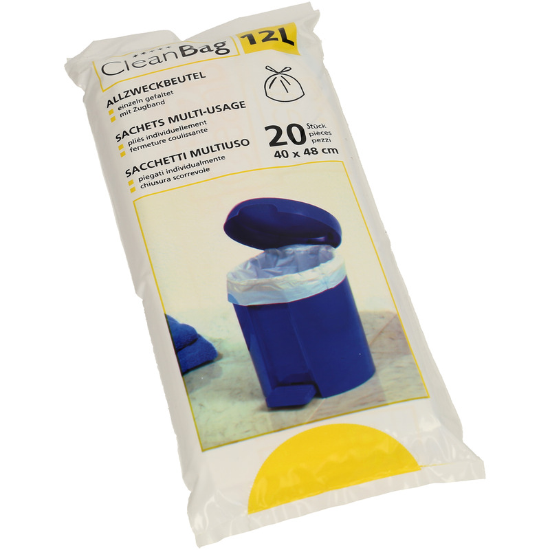 CleanBag Mehrzweckbeutel, 12 l, 400 x 480 mm, 20 Stück