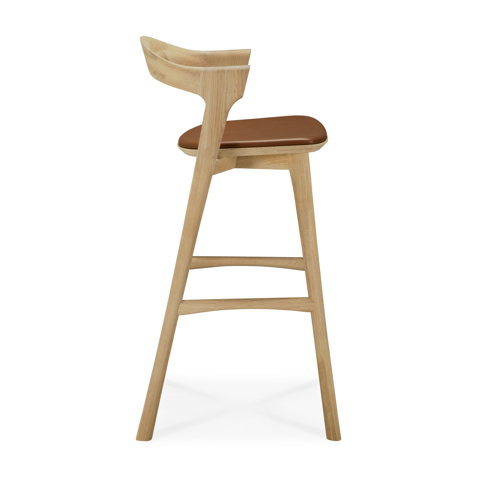 Barstoel Bok gelakt eiken/cognac 76