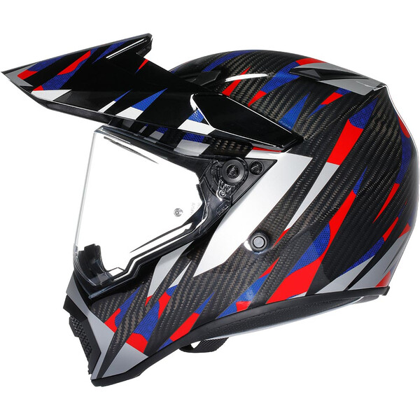 AGV - Casque AX9 Steppa Carbone / Rouge / Bleu