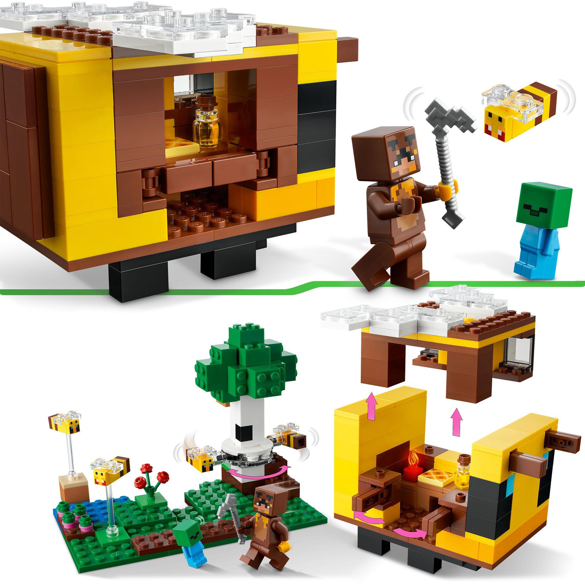 LEGO Konstruktionsspielzeug Minecraft Das Bienenhäuschen